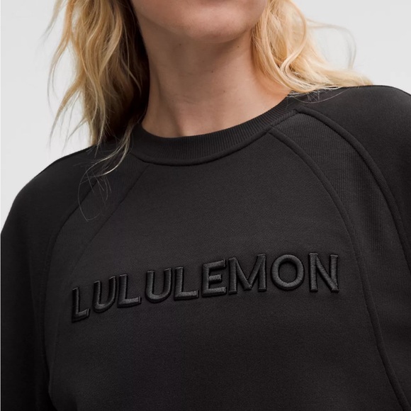 NWT ▪️ Lululemon Scuba Oversized Pullover Wordmark XL/XXL Black - Picture 5 of 6